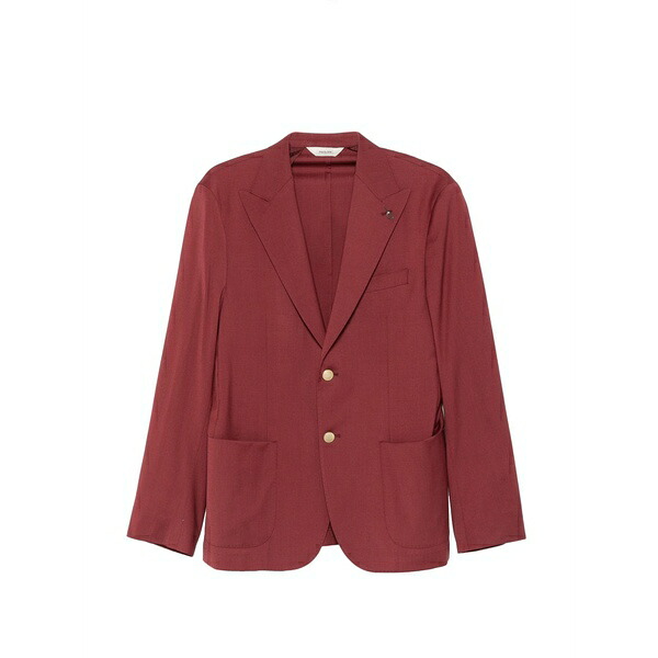 パオローニ メンズ 上衣＆上衣 アウター Peak-lapel single-breasted blazer Red