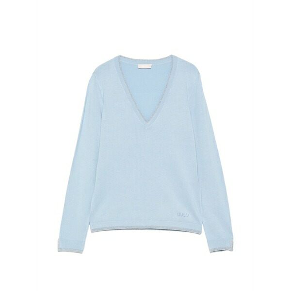 リュージョー レディース ニット&セーター アウター V-neck sweater Blue｜asty
