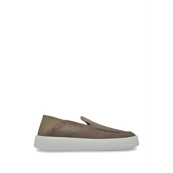 バレット メンズ スリッポン・ローファー シューズ Suede leather loafers Brown