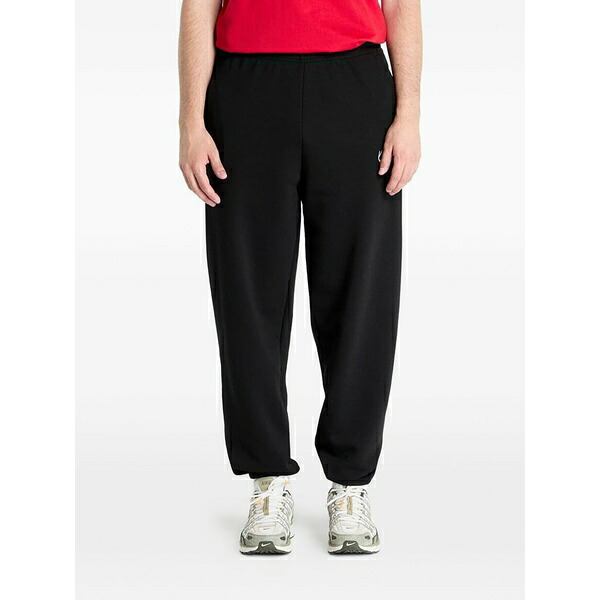 長い巻き毛 カナイ メンズ 心地よいズボン下 ボトムス Logo-embroidered track pants Black