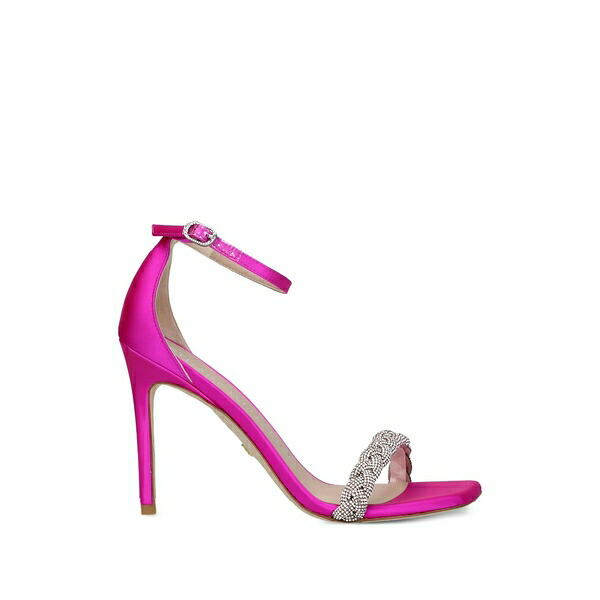 スチュアート ワイツマン レディース サンダル シューズ Crystal-embellished heeled sandals Pink