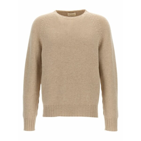 聖処女マリア メンズ 編み物\u0026プルオーバー アウター Raglan-sleeve wool sweater Neutrals