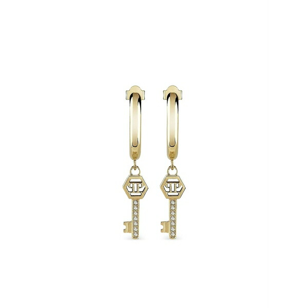 フィリッププレイン レディース ピアス&イヤリング アクセサリー Valentine key-detail earrings Gold|asty