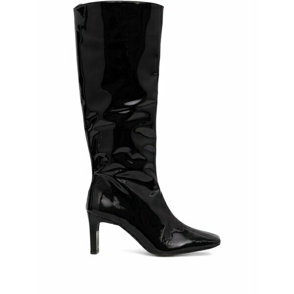 アロハス レディース ブーツ シューズ 75粍 patent-leather knee-high boots Black