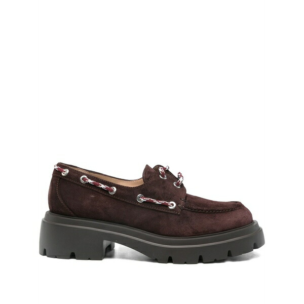 スチュアート ワイツマン レディース スリッポン・ローファー シューズ 50粍 lace-up platform loafers Red