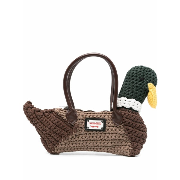 プリンスチャールズ島・ジェフリー メンズ トートバッグ 御徒面子 Duck tote bag Brown