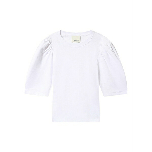 イザ呼びりん マラン レディース プルオーバー トップス Maeliss tee puff-sleeve t-shirt White
