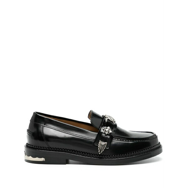 トゥーガ ピューラ レディース スリッポン・ローファー シューズ Round-toe leather loafers Black