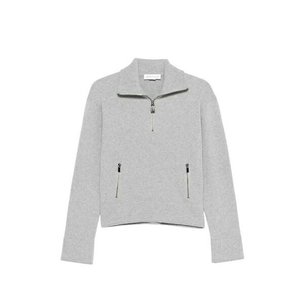 ヴィクトリア ベッカム レディース 編み物\u0026プルオーバー アウター Half-zip sweater Grey