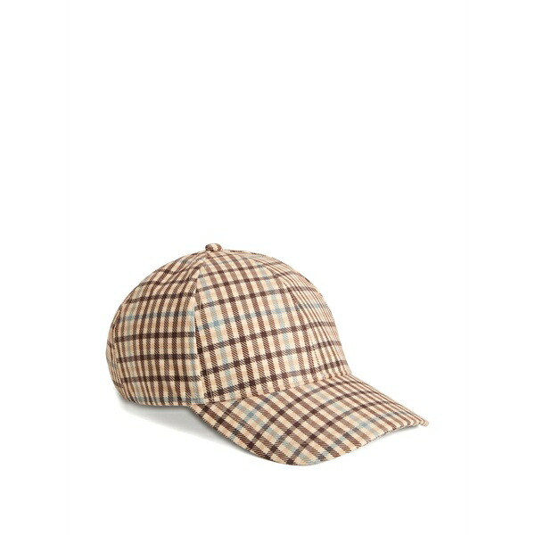 毛糸 分限者 レディース かぶり笠 付属品 Checked baseball cap Neutrals