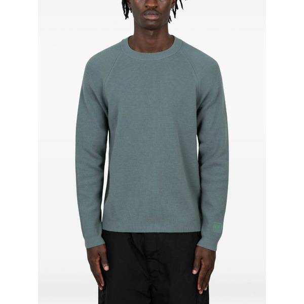 シーピーカンパニー メンズ ニット&セーター アウター Crew-neck cotton sweater Blue｜asty