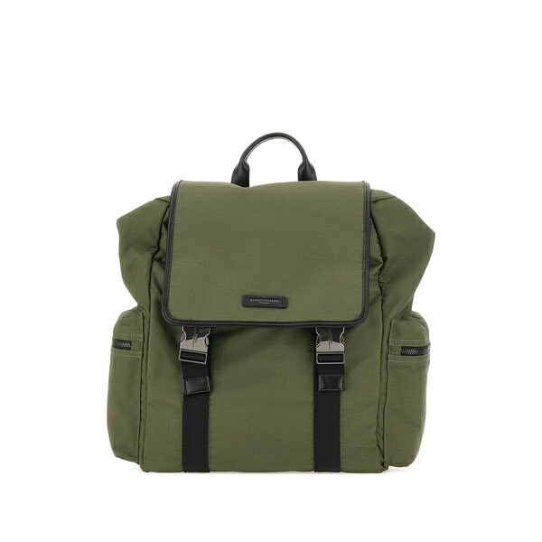 ジャンニ・キアリーニ レディース うしろ側風呂敷き包み・背嚢 御徒面子 Oslo flap zip backpack Green