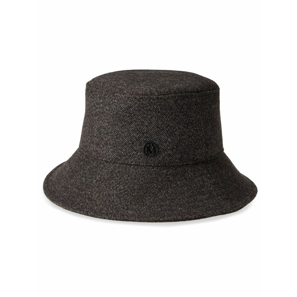 メゾンミッシェル レディース 帽子 アクセサリー Angele appliqu茫漏-logo bucket hat Brown|asty