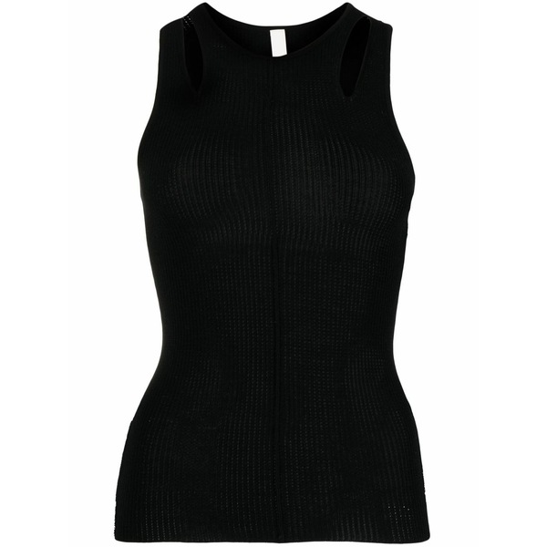 ディオンリー レディース プルオーバー トップス Merino pointelle ribbed tank top Black