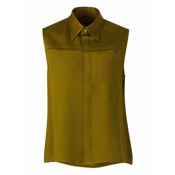 アミ レディース シャツ トップス Sleeveless shirt Green｜asty