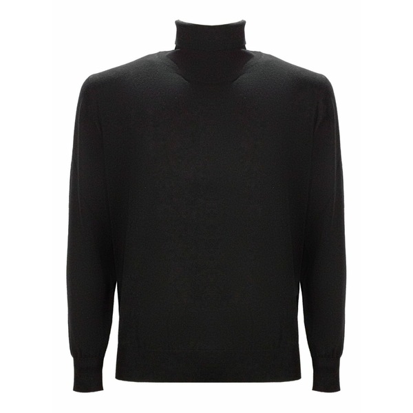 カングラ  メンズ 編み物\u0026プルオーバー アウター High-neck sweater Black