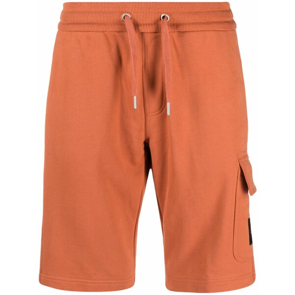 カルバンクライン メンズ カジュアルパンツ ボトムス Logo-patch cotton track pants Orange|asty