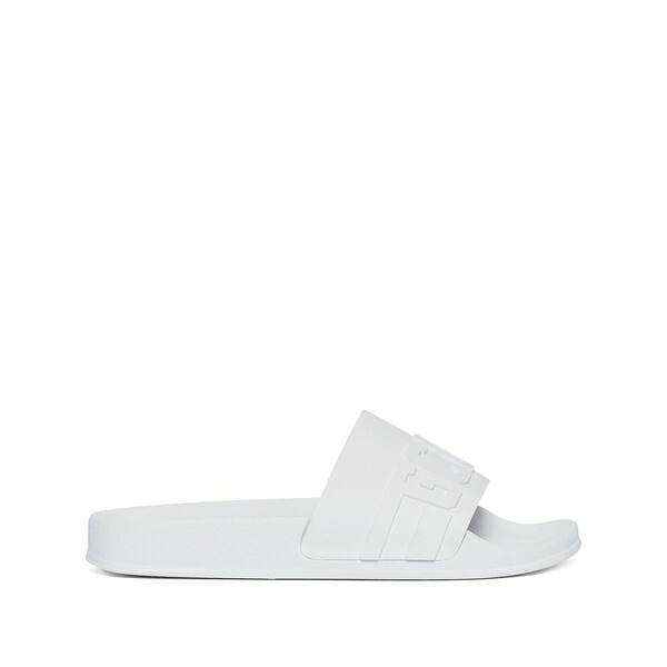 ジーシーディーエス メンズ サンダル シューズ Logo-embossed pool slides White