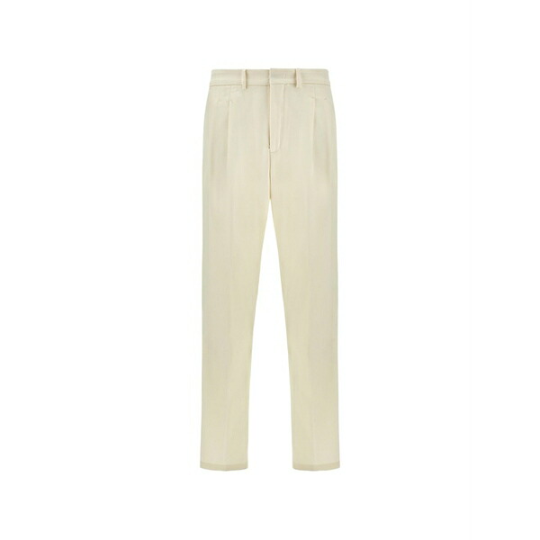 ポールアンドシャーク メンズ カジュアルパンツ ボトムス Double pleats logo trousers Neutrals|asty