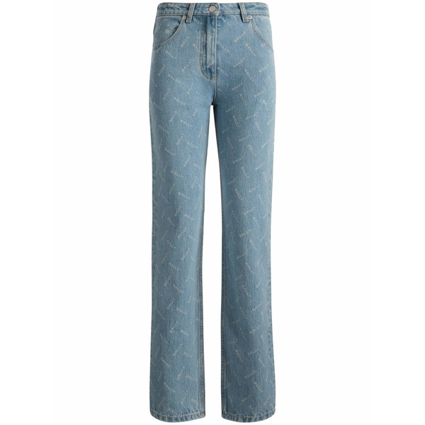 バリー レディース デニムパンツ ボトムス Logo-print straight-leg jeans Blue｜asty