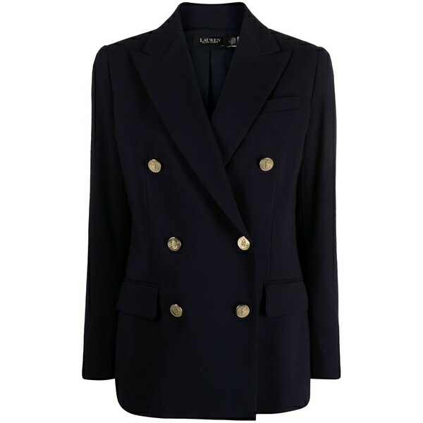 ラルフローレン レディース 上衣＆上衣 アウター Peak-lapels double-breasted blazer Blue