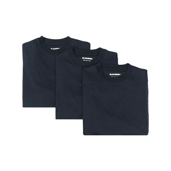 ジル・サンダー レディース Tシャツ トップス Crew-neck t-shirt (pack of three) Blue｜asty