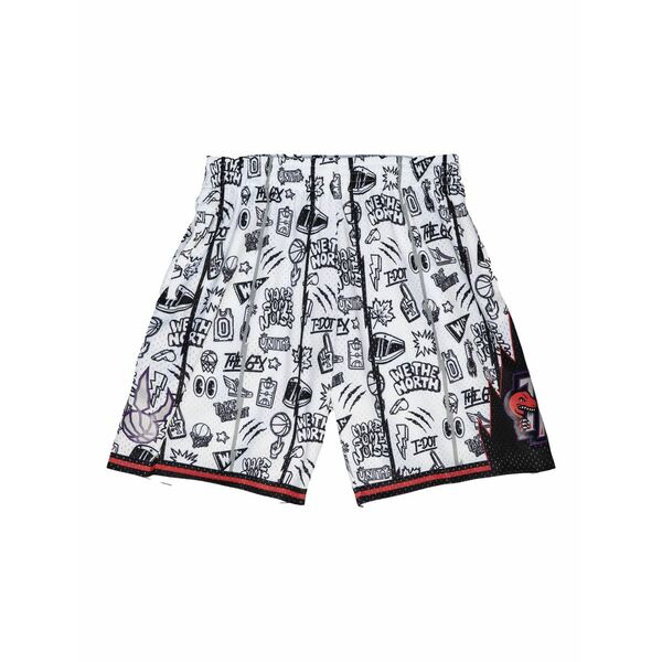ミッチェル&ネス メンズ カジュアルパンツ ボトムス "nba toronto raptors 1998" doodle swingman shorts White｜asty