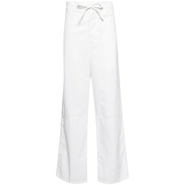 ヴィクトリア ベッカム レディース カジュアルパンツ ボトムス Drawstring-waist cotton trousers White|asty