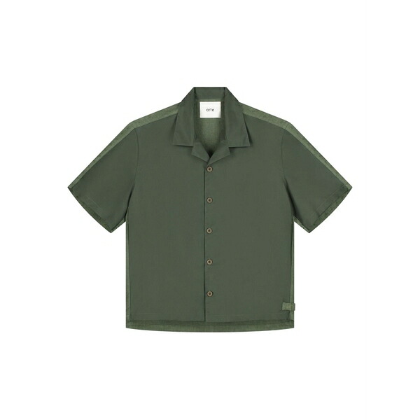 アルテ アンベルス メンズ プルオーバー トップス Panelled short-sleeve shirt Green