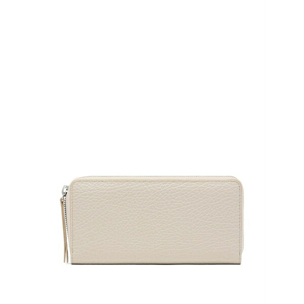 マルタンマルジェラ メンズ 金入れ 付属物 Leather zip wallet Neutrals