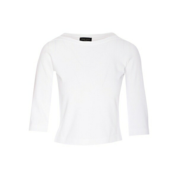 ロベルトコリーナ レディース プルオーバー トップス Boat-neck t-shirt White
