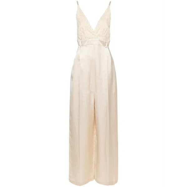 アリジ レディース ワンピース トップス V-neck wide-leg jumpsuit Neutrals｜asty 49,680円