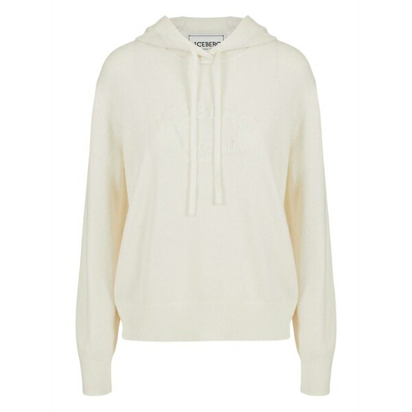 アイスバーグレタス レディース パーカー・スウェットシャツ アウター Logo hooded sweatshirt Neutrals