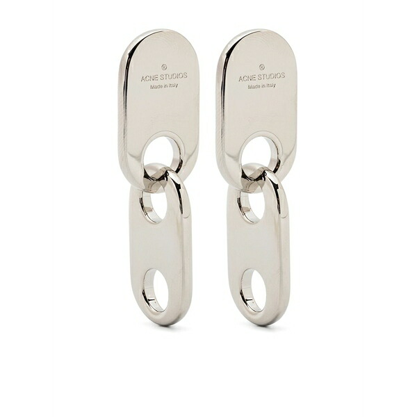 アクネ ストゥディオズ メンズ ピアス・イヤリング アクセサリー Polished drop earrings Silver|asty