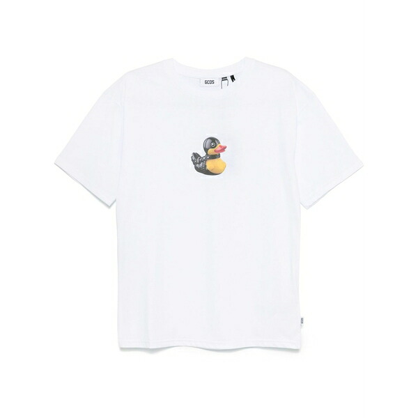 ジーシーディーエス メンズ Tシャツ トップス Duck t-shirt White|asty