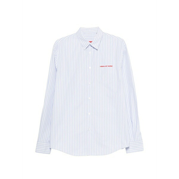 ヴィジョン・オブ・スーパー メンズ シャツ トップス Striped shirt Blue