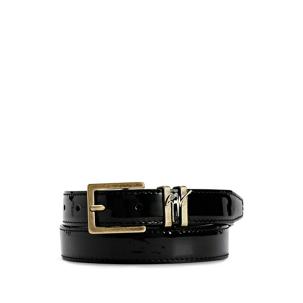 ジュゼッペザノッティ メンズ 三尺帯 添え物 Patent-finish belt  Black