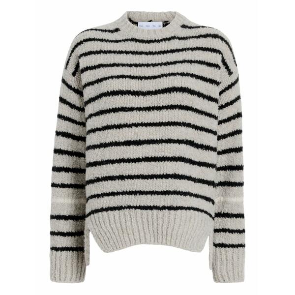 プロエンザ スクーラー 白いこと 付け札 レディース 編み物\u0026スウェーター アウター Leonie striped wool sweater Neutrals