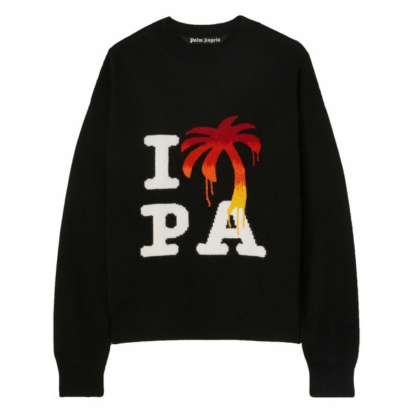 パーム・エンジェルス メンズ 編み物\u0026ティーシャツ アウター I love pa knitted jumper Black