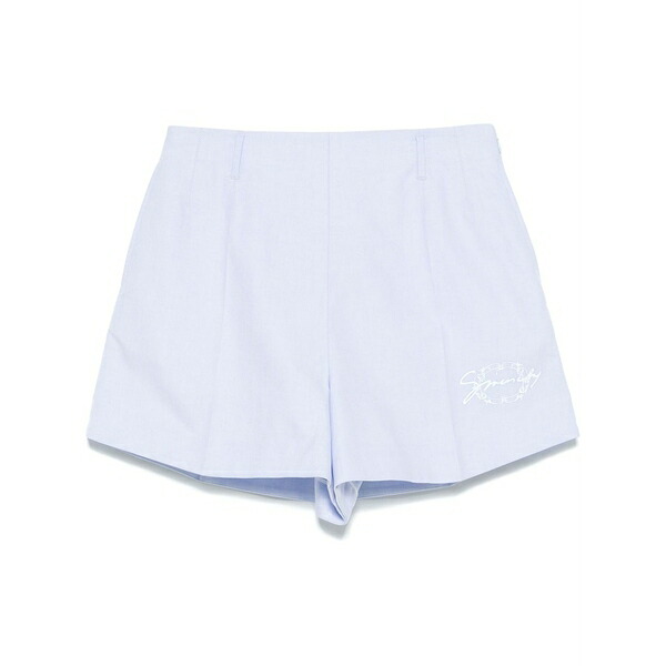 ジバンシー レディース カジュアルパンツ ボトムス Logo-embroidered shorts Blue｜asty