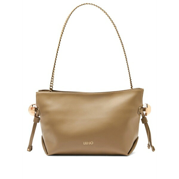 リュージョー レディース ショルダーバッグ 御徒面子 Twisted chain detail shoulder bag Neutrals