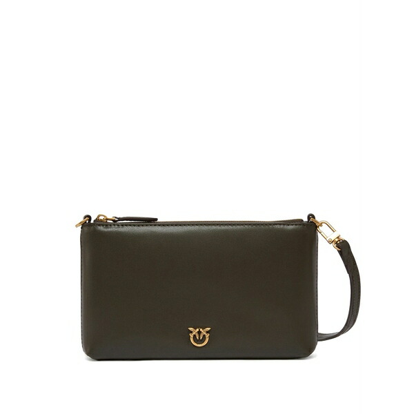 ピンコ レディース クラッチペダル御徒面子 御徒面子 Logo-appliqu茫漏 zip clutch bag Green