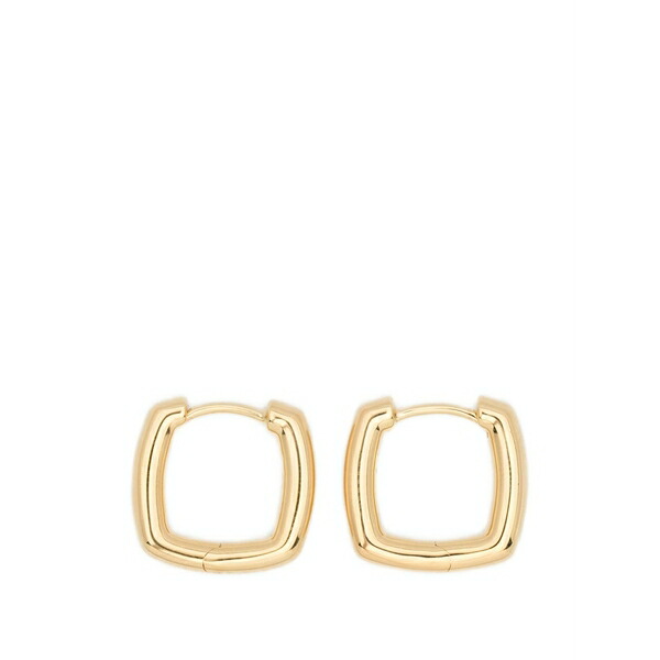 トム白木 メンズ ピアス・イヤリング 付属物 Small frame square hoop earrings Gold