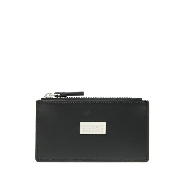 マルタンマルジェラ メンズ 紙入れ 付属品 Numbers-motif leather wallet Black