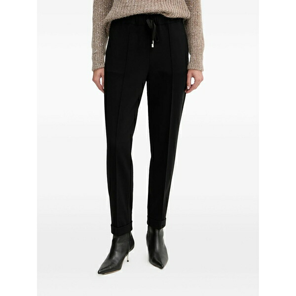 リビアナコンティ レディース カジュアルパンツ ボトムス Brain drawstring trousers Black｜asty