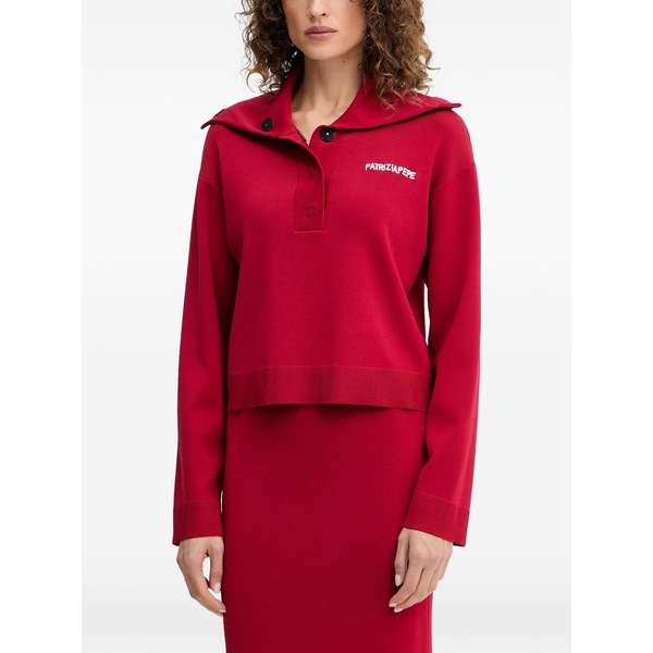 パトリツィア ペペ レディース 編み物\u0026スウェーター アウター Button-fastening sweater Red