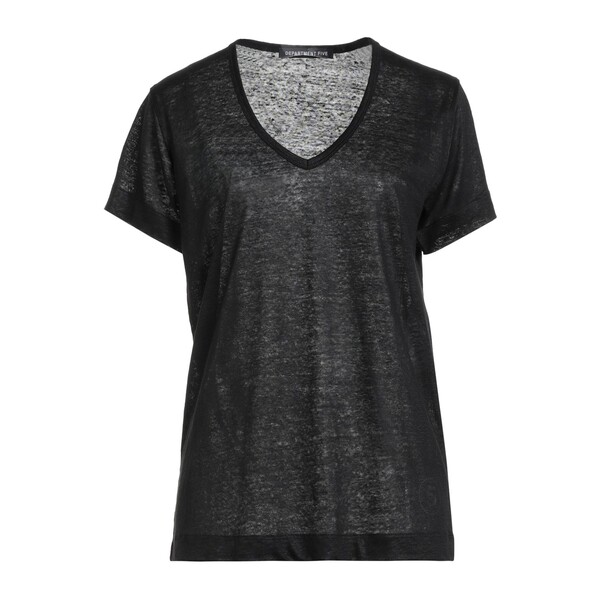 【送料無料】 デパートメントファイブ レディース Tシャツ トップス T-shirts Black