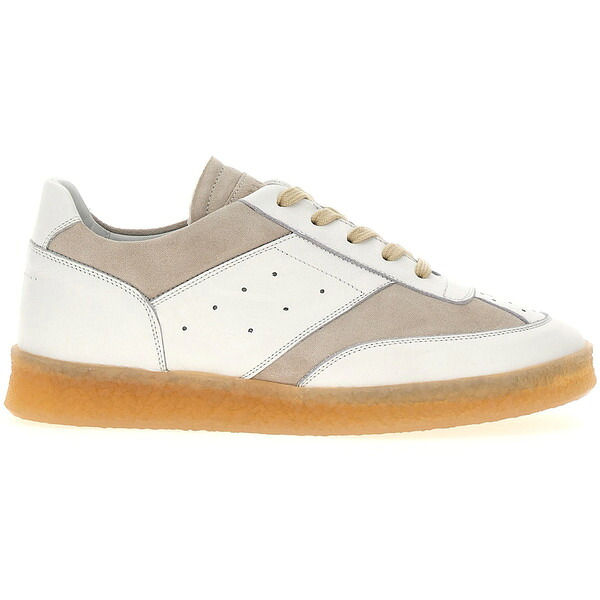 Maison Margiela マルタンマルジェラ レディース スニーカー  【Maison Margiela MM6 White Beige Suede (Women)】  サイズ EU_38.5(24.5cm) White/Beige