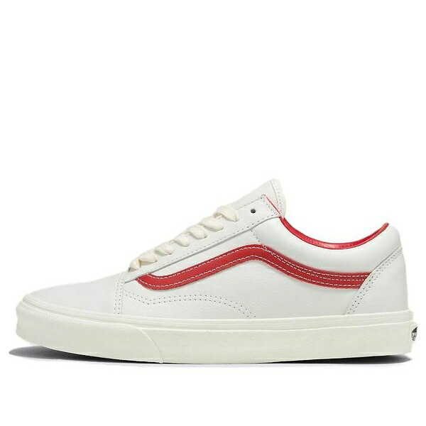 Vans バンズ メンズ スニーカー  【Vans Old Skool Vintage Leather \u0027Cream White Red\u0027 VN000CP5BDU】  大きさ US_9(27.0糎)