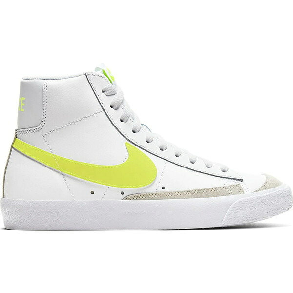 Nike ナイキ レディース スニーカー 【Nike Blazer Mid 77 White Lemon Venom (Women's)】 サイズ US_7.5(24.5cm) White/Pure Platinum-Fossil-Lemon Venom|asty